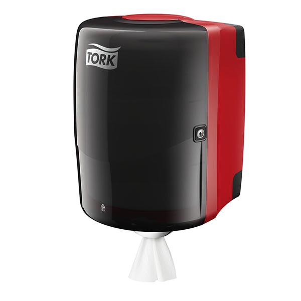 Tork W2 crveni zidni držač za papir (combi roll)